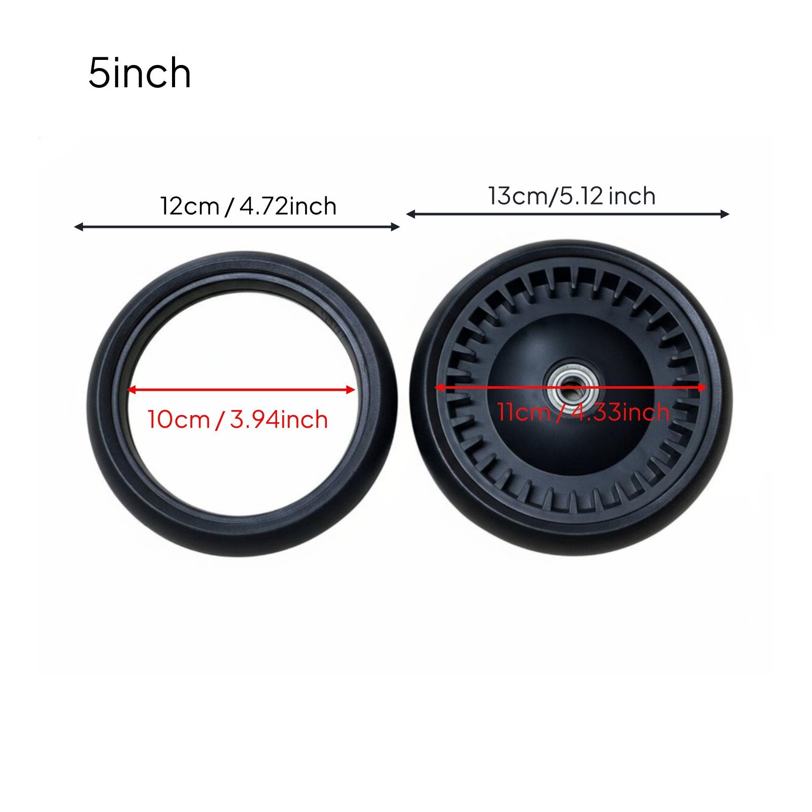 Pram Wheel Rubber Tire Universal Fit Baby Carriage Wheel Tire