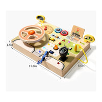 Steering Wheel Board Hand-Eye Coordination Driving Activity Board for Indoor