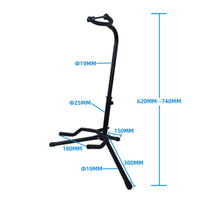 Floor Guitar Stand Black Metal Music Gear Scratch Protection