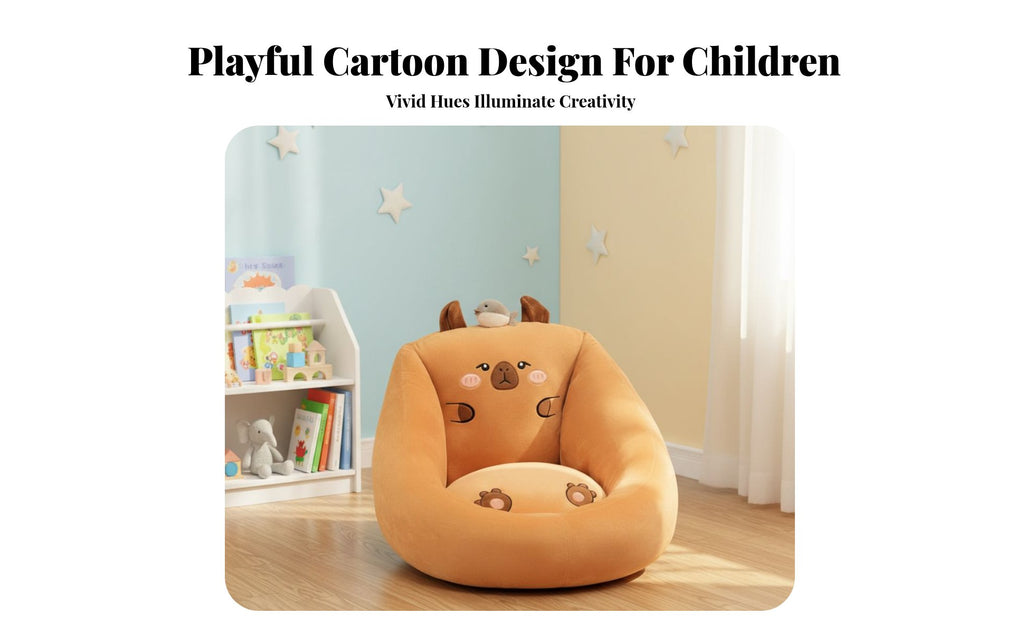 Cartoon Creature Floor Chair Lower Back Support Room Decoration Shape-Retaining