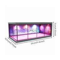 1:64 Scale Model Car Display USB Powered LED Lighted Diorama Case Dustproof Futuristic Scene Display Box for Bookshelf