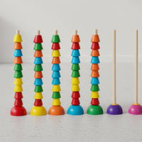 Counting Peg Board Toy Wood Child-Led Counting Board Screenunrestricted Play