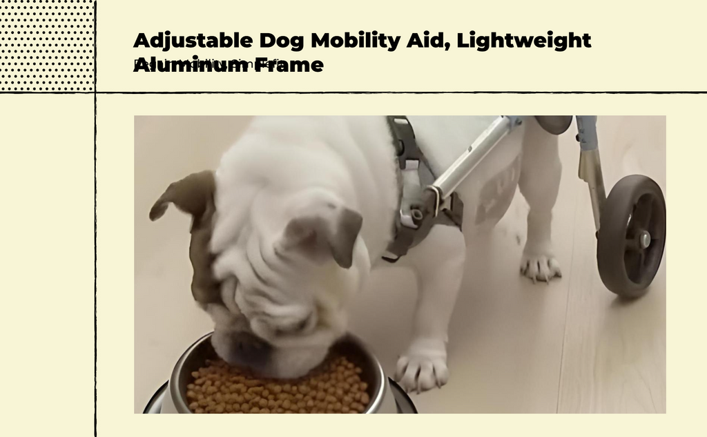 Adjustable hind leg dog cart, sturdy