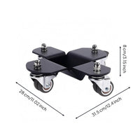 Piano Moving Cart Black Metal Piano Dolly Flat Top Surface