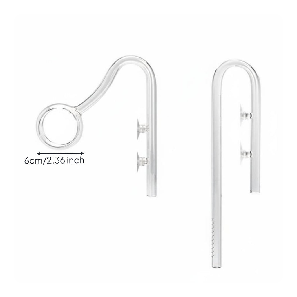 Glass Lily Pipe Improves Water Circulation Aquarium Inflow Outflow Pipe
