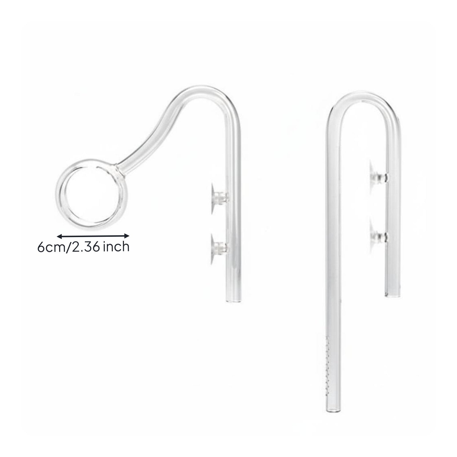 Glass Lily Pipe Improves Water Circulation Aquarium Inflow Outflow Pipe