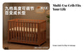 Infant Crib Beech Wood Adjustable Crib Casters for Infants, Young Children