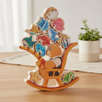 Wooden Creature Stacking Toy Develops Concentration Bear Balance Stacking Game
