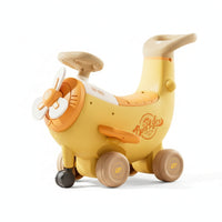 Banana Airplane Rideable Foldable Footrests Kids Vehicle Push Handle