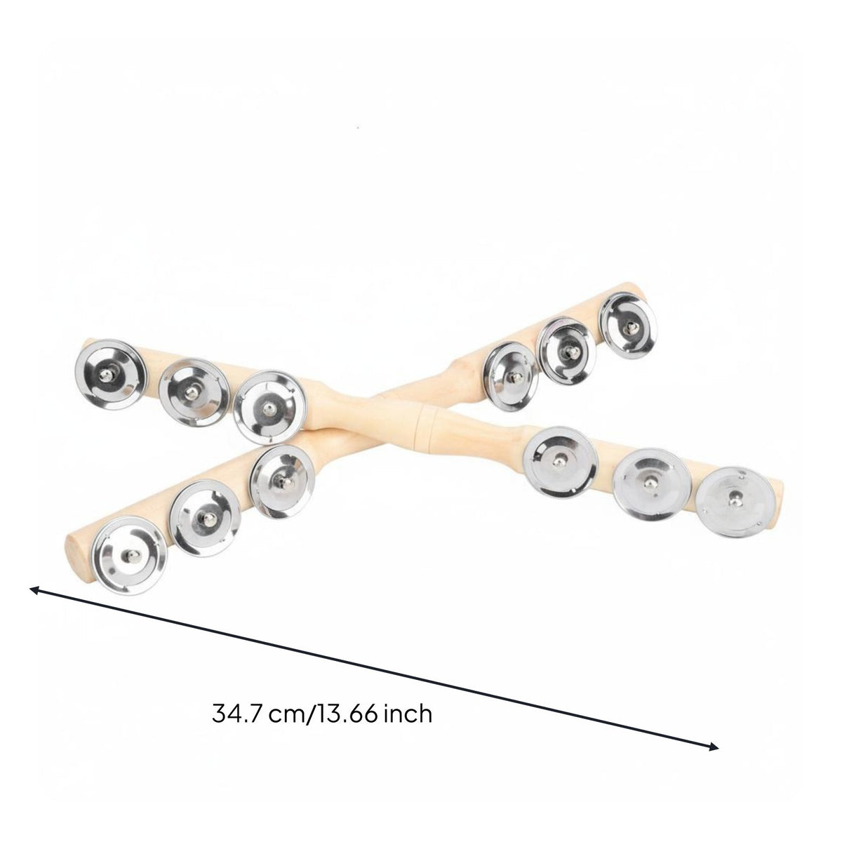 2 Pieces Bell Stick Long-Lasting Hand Bell Stick Clear Sound