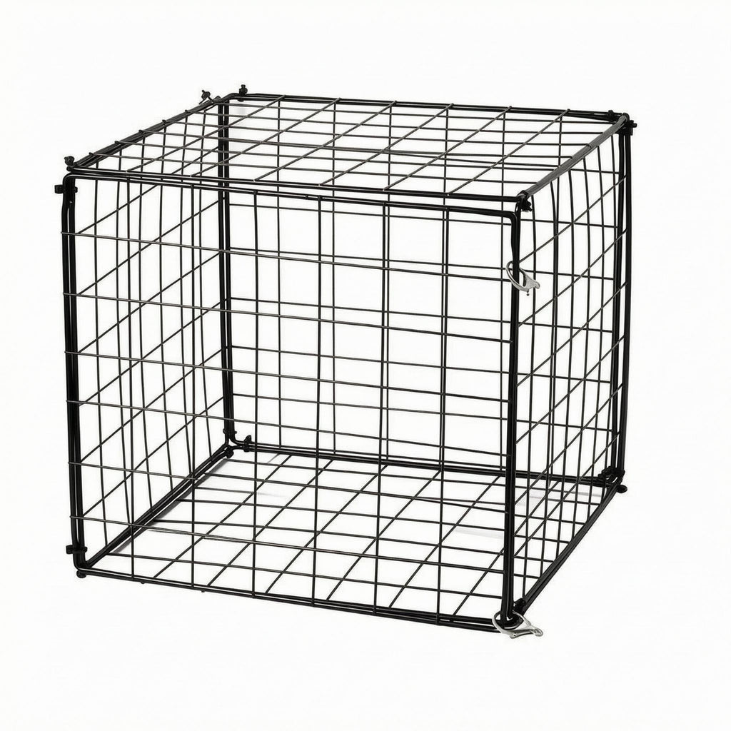Metal Wire Cat Kennel Square Mesh Wire Cat Cage Rigid Frame