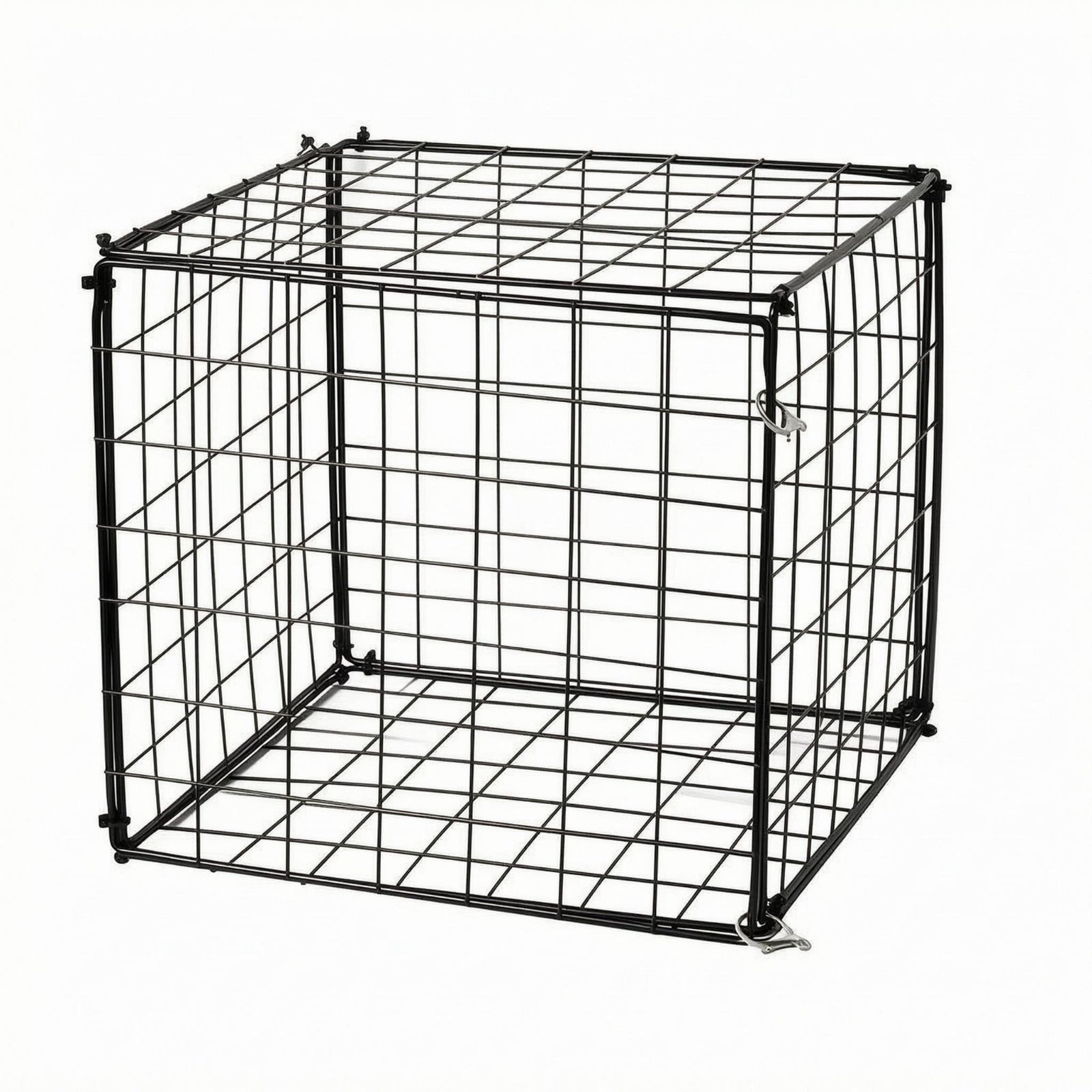 Metal Wire Cat Kennel Square Mesh Wire Cat Cage Rigid Frame