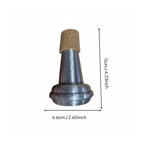 Cork-Topped Suona Mute Silver-Gray Music Tool Rounded Base