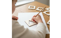 Wooden Shape Template Set Child Centered Shape Template Set STEM Geometric Templates for Preschoolers, Kids