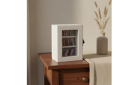 Wooden Bookshelf Ornament Three Shelves Mini Bookshelf Cabinet Rectangular Home Decor