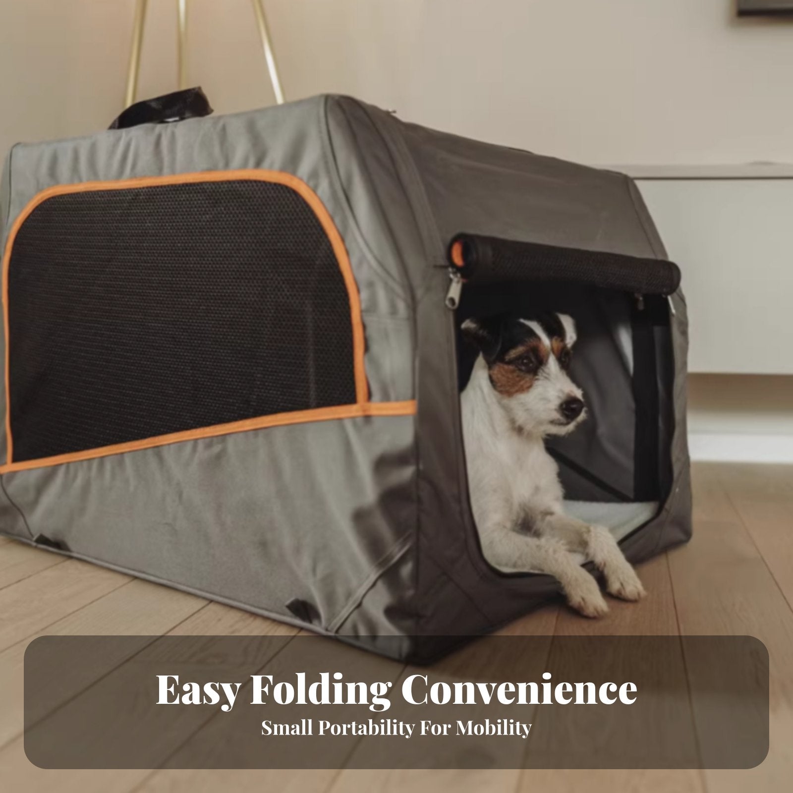 Foldable Fabric Pet Crate Portable Dog Kennel Lightweight for Outdoor, Travelers