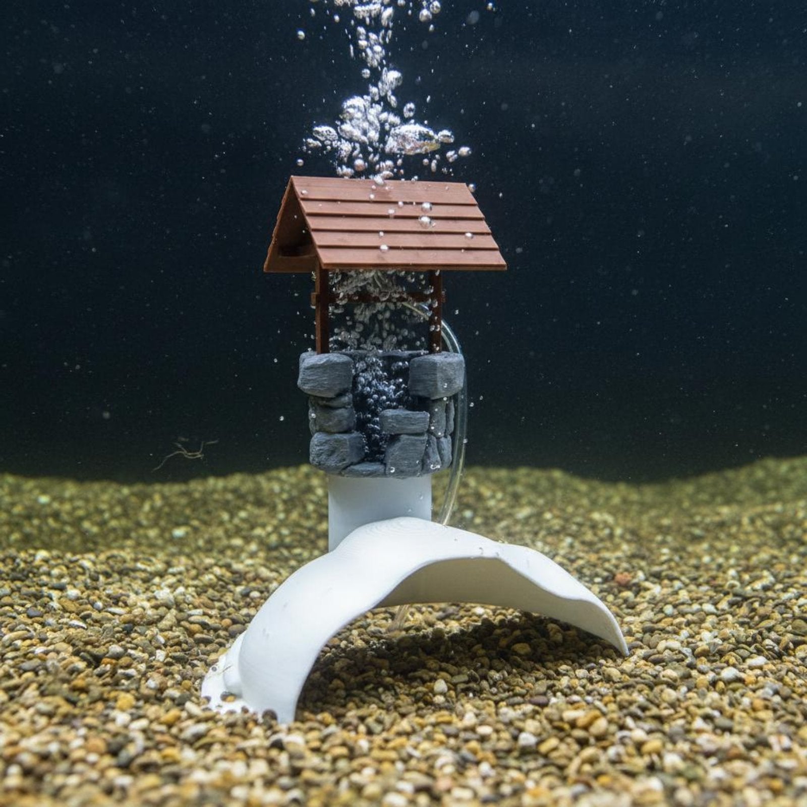 Aquarium Hideout Cave Bubble Outlet Aquarium Hiding House Plastic Material