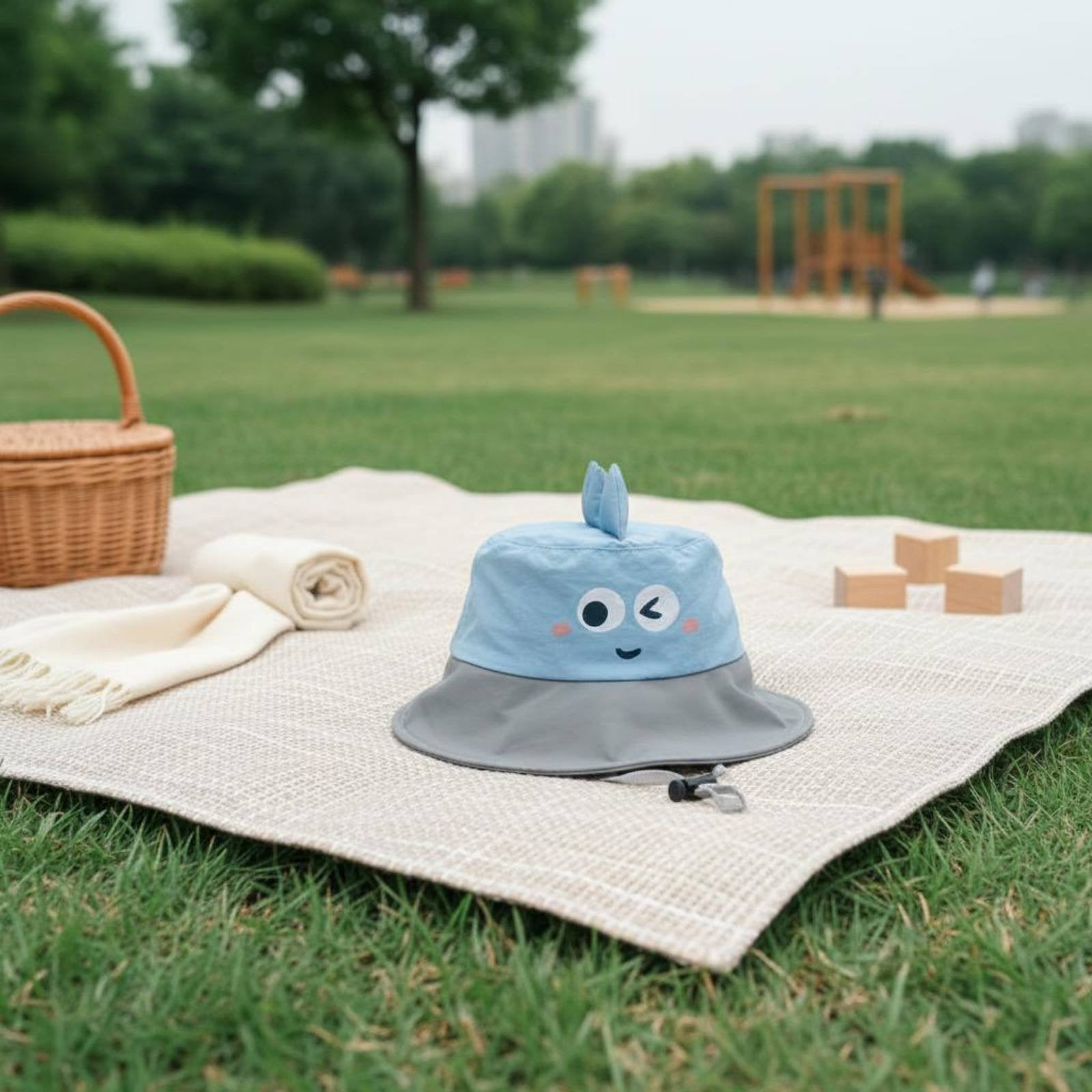 Neck Flap Sun Hat Quick-Drying Baby Sun Hat Adjustable Chin Strap for Summer