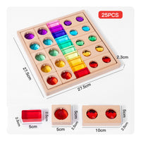 High Transmittance Translucent Rainbow Blocks Child-Centered Inspired Acrylic Gemstone Cubes Polished Edges for Preschoolers, Toddlers