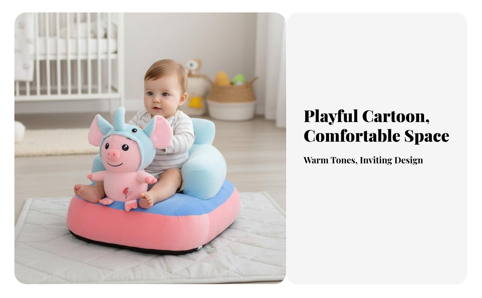 Plush Sit-Training Chair Soft and Comfortable creatureShaped Sitting Trainer