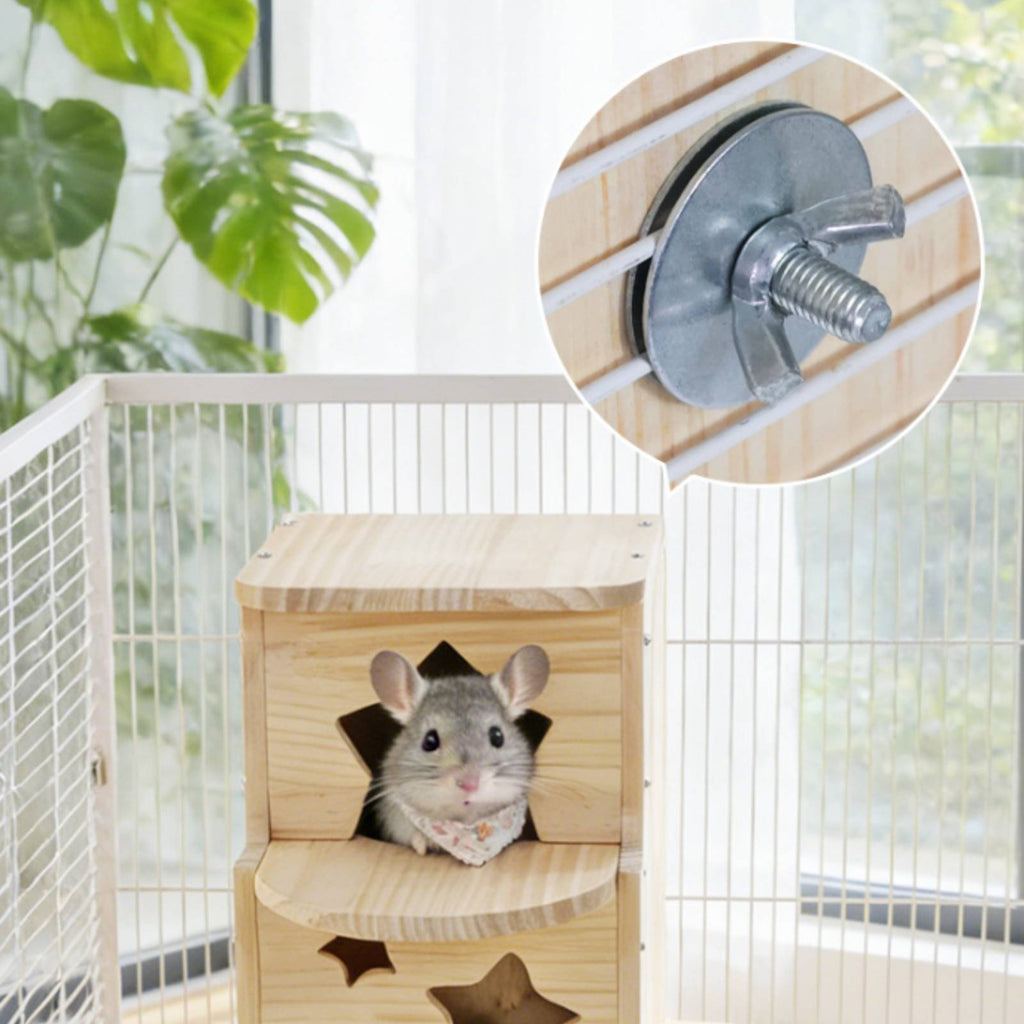 Multi-Layer Wooden Hideout Large Space Wooden Pet Hideout House Enclosure