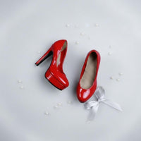 1/6 Scale High Shoes Shiny Finish Toy Accessory for Collectors, Hobbyists