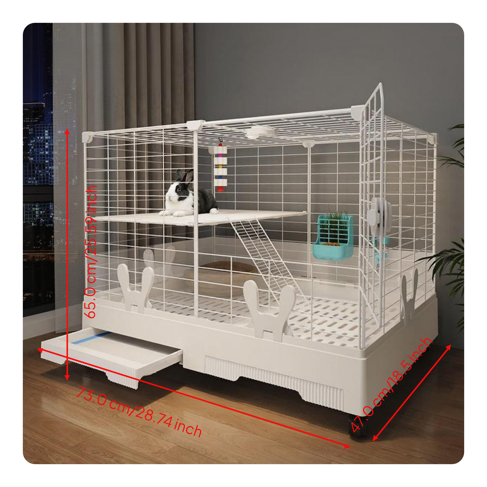 Leakproof large hare hutch