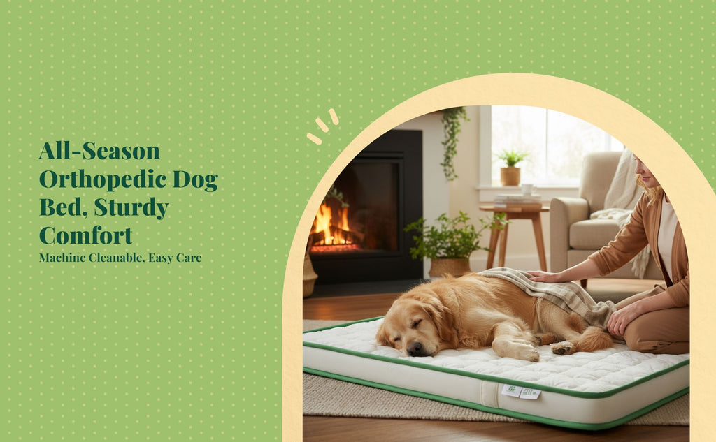Orthopedic Dog Bed, Foam Mattress, Waterproof, Non-Slip