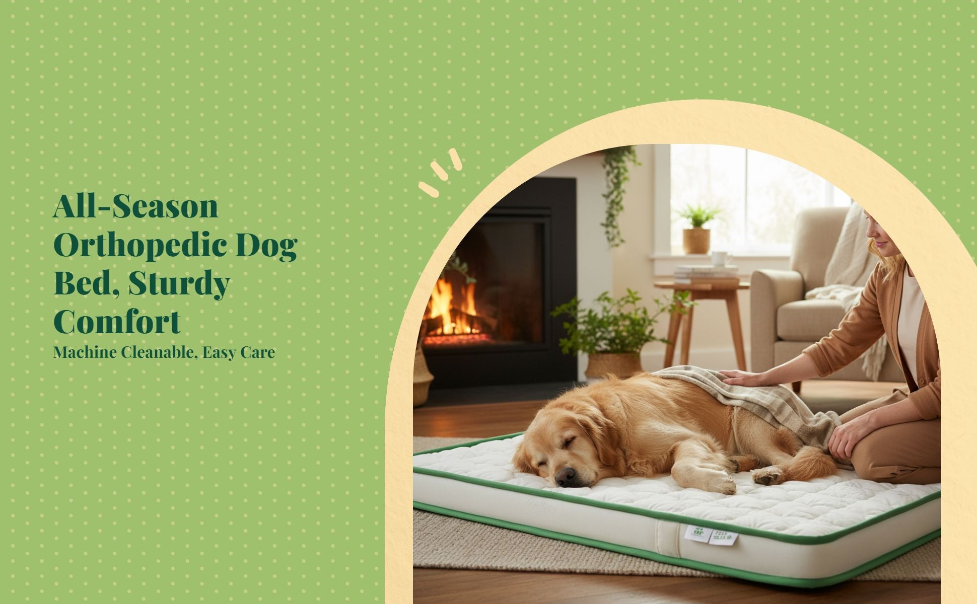 Orthopedic Dog Bed, Foam Mattress, Waterproof, Non-Slip