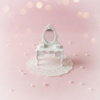1:12 Scale Vanity Table Playhouse Toy Miniature Dressing Table for Hobbyists