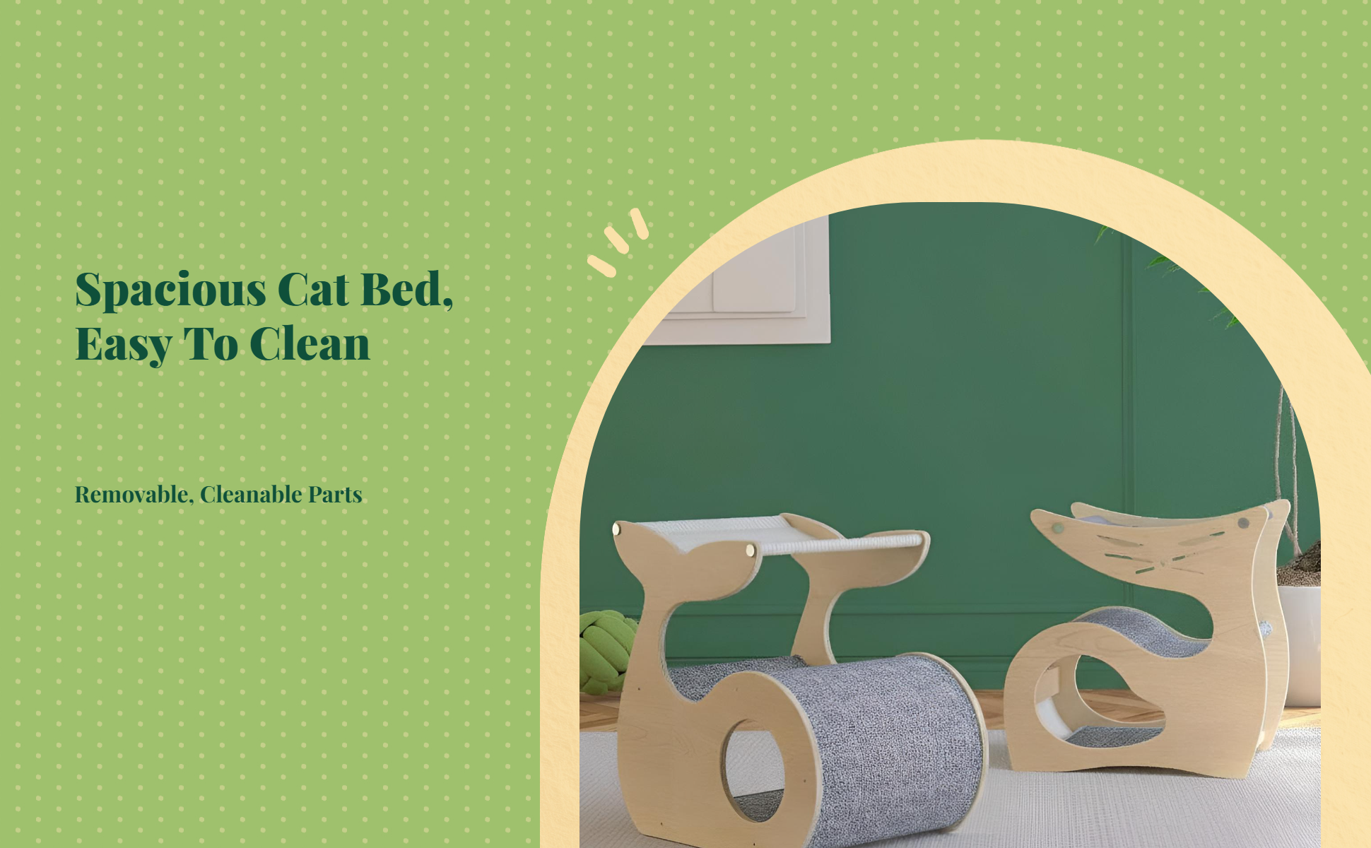 2-story wood cat house, indoor/outdoor