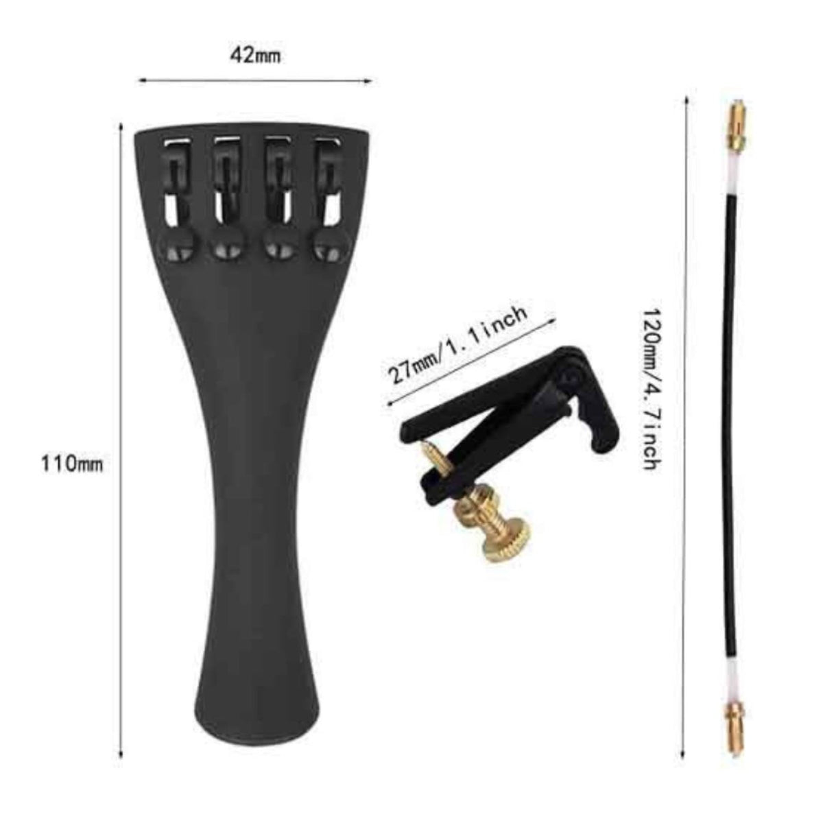 Carbon Fiber Violin Tailpiece Long-Lasting Musical Instrument Accessory Strong