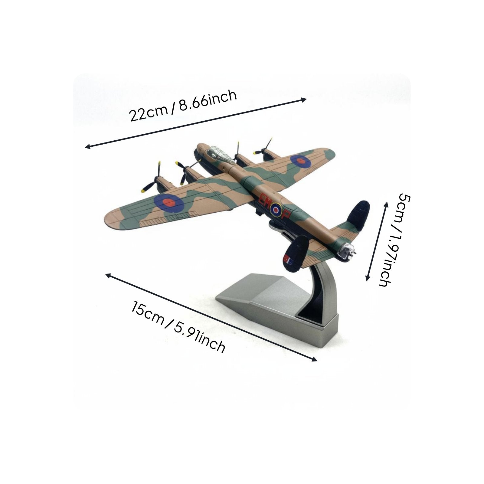 1:144 Alloy Body Lancastrian Warplane Model Display Metal Airplane Model for Collectors