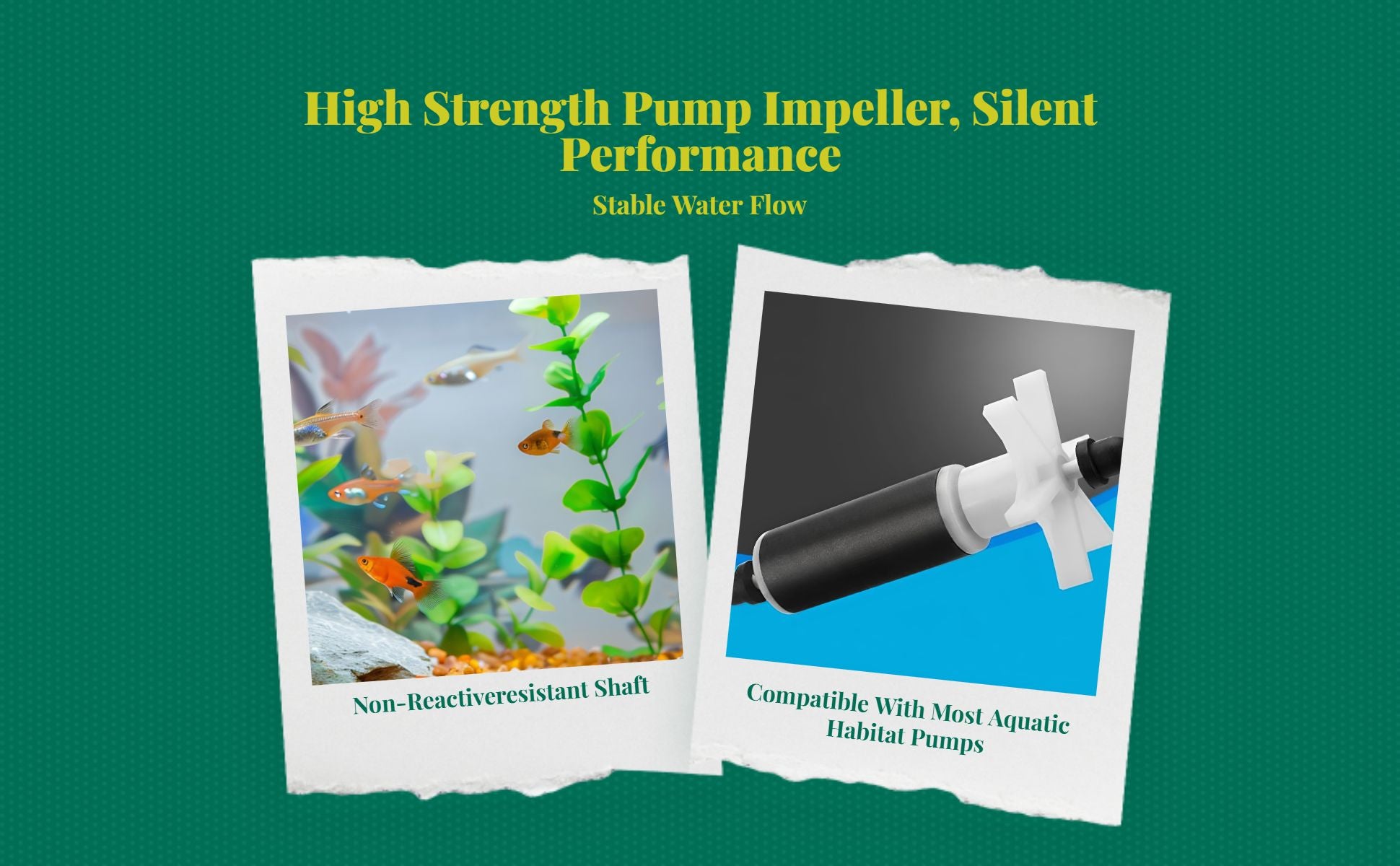 Ceramic shaft for quiet water flow