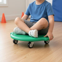 Round Board Anti Slip Four Wheel Scoot Board All-Direction Turning Wheels Children Balance for Preschoolers, Kids, Kindergarten, Indoor, Home