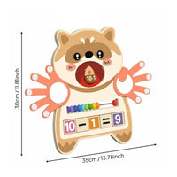 Wooden Animal Board Develops Logical Thinking Educational Addition Subtraction Toy Learn Through Play Animal Abacus Calculation Toy