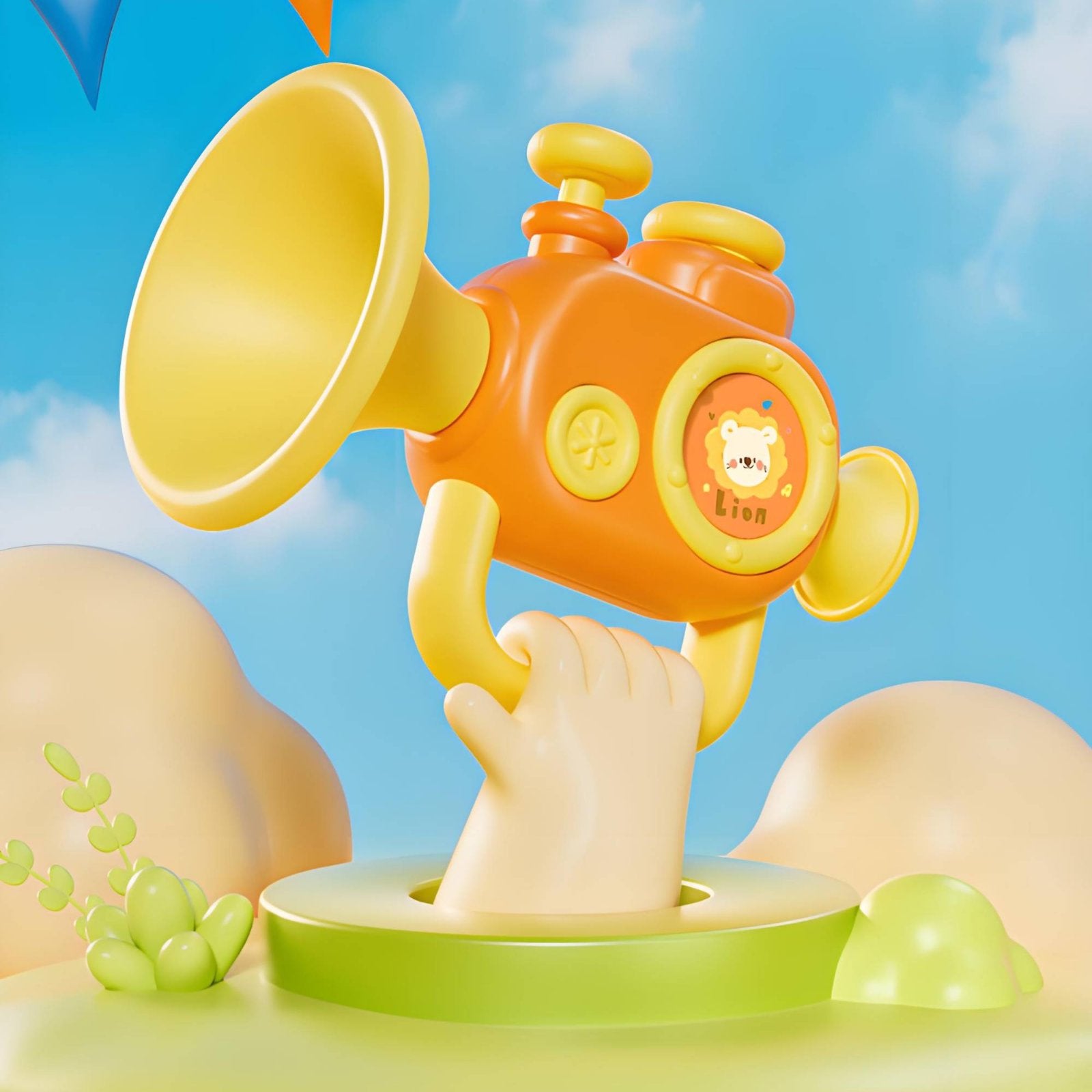 Children's Trumpet Toy Bright Colors Little Trumpet Toy Lightweight for Infants
