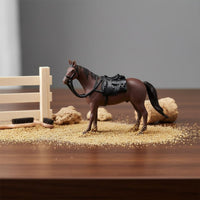 1/64 Horse Model Tiny-Scale Scene Decor Figure Cute for Photo Setup