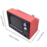 Playable Mini TV USB USB-Powered 1:12 Scale Television 150 Minute Runtime Retro Dollhouse TV for Collectors, Diorama