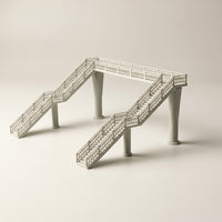 Pedestrian Overpass Assembled Model Overpass with Stairways for Hobbyists
