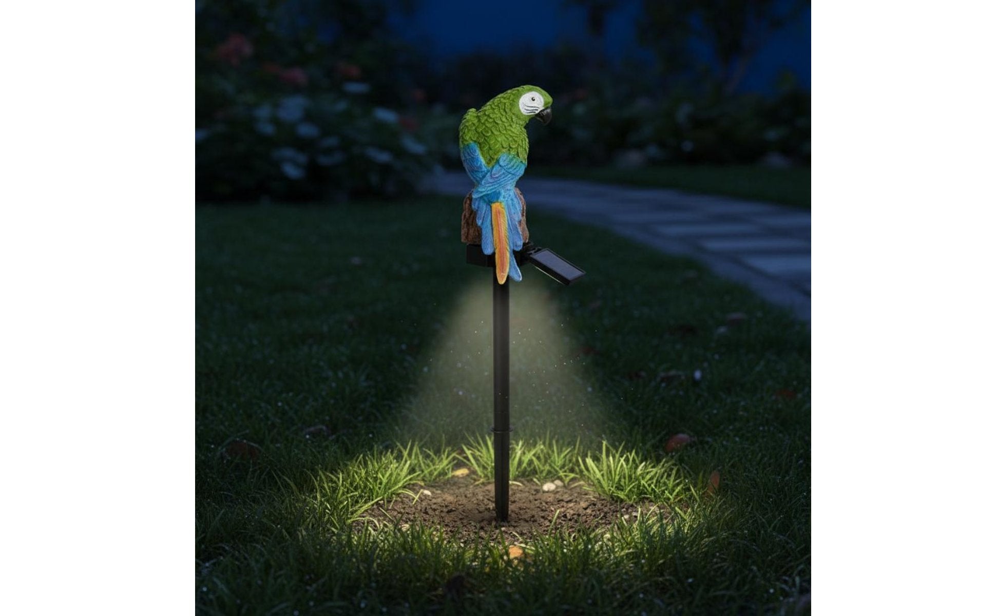 Resin Parrot Lawn Lamp Wireless Outdoor Lighting Waterproof for Bird Lovers
