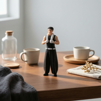 Towel Holding Auto Technician Figure Detailed Paint Auto Technician Figurine Painted Miniature Worker Figurine for Diorama Builders, Display Shelf