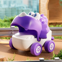 Pull-String Toy Car Open Mouth Dinosaur Toy Car Mini Size