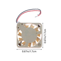 Miniature Square Fan Two-Wire Square Cooling Fan Stable Performance
