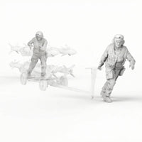 2 Pieces Target-9 Transport Dolly Operators Highly Detailed Figure Set 3D