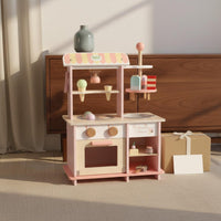 Ice Cream Shop Toy Fine Movement Skills Dessert Stand Playset Pastel Colors