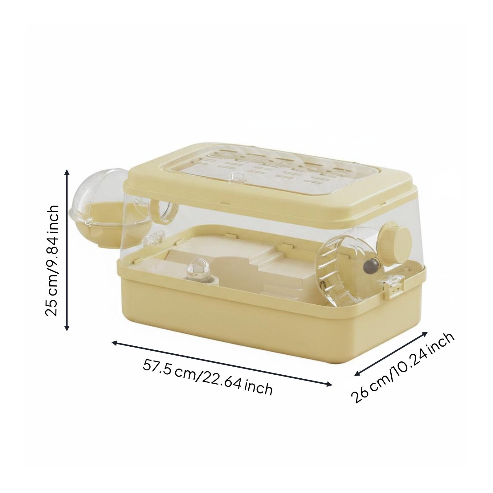 Acrylic Hamster Enclosure Clear Body Small Pet Housing Easy Clean