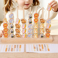 Wooden Creature Stacker Educational Counting Game Safe Materials for Preschool