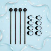 12 Pieces Steel Resonant Drum Mallet Set Solid Wood Handle for Beginners