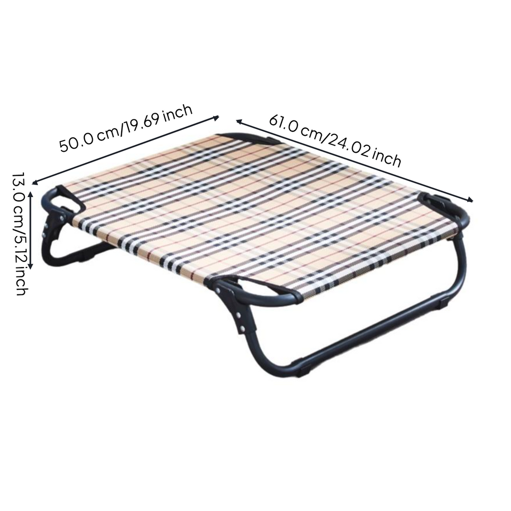 Elevated Dog Bed, Foldable Pet Cot, Removable Cover, Cooling